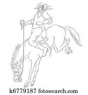 rodeo cowboy riding bucking horse bronco rodeo cowboy riding bucking horse bronco