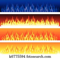 vektor, feuer, banner vektor, feuer, banner