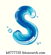 Water Liquid Letter - Capital S Water Liquid Letter - Capital S