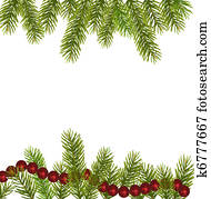 עץ של חג ההמולד, branches., וקטור