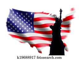 American Flag and Statue of Liberty American Flag and Statue of Liberty