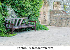 bench with ivy bench with ivy