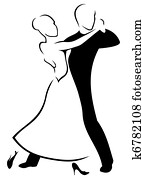 Couple dancing a waltz. Couple dancing a waltz.
