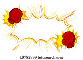 espaço cópia, com, encaixotar pontapé, luvas