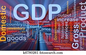 GDP economy background concept glowing