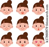 gesichtsausdruck, von, dass, frau gesichtsausdruck, von, dass, frau