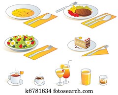 Restaurant menu - food and drinks Restaurant menu - food and drinks