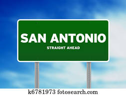 san antonio, tejas, señal de autopista