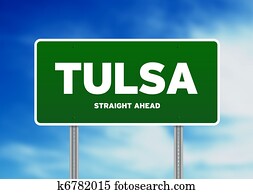 tulsa, oklahoma, sinal rodovia