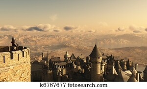 בודד, אביר, לשמור, הטירה