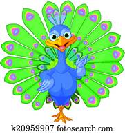 Cartoon peacock Cartoon peacock