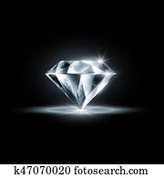 diamond isolated on black background diamond isolated on black background