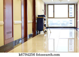 Empty corridor of hospital