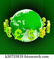 forex, euros, mittel, britische pfund, und, dollar