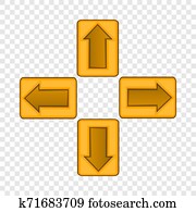 Game buttons icon, cartoon style