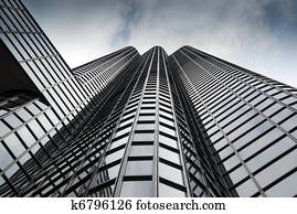 perspective view of modern building