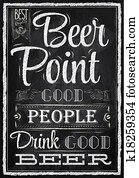 Poster Point Beer chalk Poster Point Beer chalk