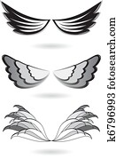Set of angel wings Set of angel wings