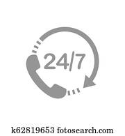 anrope, 24, icon., anrope, centre., vektor, illustrasjon, leilighet, design.