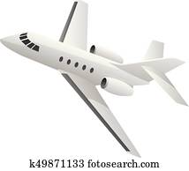 Business Jet Airplane Illustration Business Jet Airplane Illustration