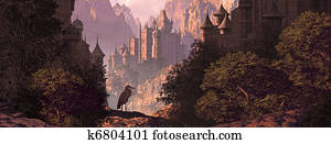 Castle And The Great Blue Heron Castle And The Great Blue Heron