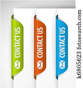 Contact Us Labels / Stickers on the edge of the (web) page Contact Us Labels / Stickers on the edge of the (web) page