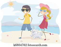 Couple at the Beach Couple at the Beach