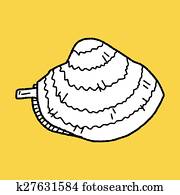 ハマグリ クリップアート 切り張り イラスト 絵画 集 K972 Fotosearch