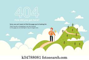 erro, página, com, um, montanha