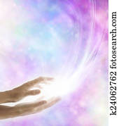 luz, trabalhador, irradiando, reiki, cura