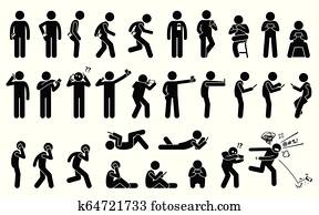 Man using, holding, and carrying phone or smartphone in different basic position and postures. Man using, holding, and carrying phone or smartphone in different basic position and postures.