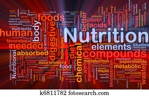 nutrição, saúde, fundo, conceito, glowing