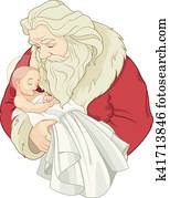 Santa and Baby Jesus Santa and Baby Jesus