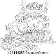 Santa with gifts Santa with gifts