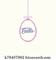 Tangled Easter egg doodle banner design Tangled Easter egg doodle banner design