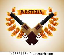 Western Banner Clipart K23836705 Fotosearch