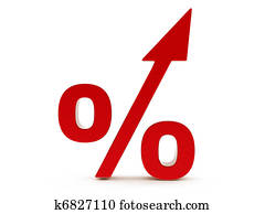 3d, rood, procent, verhogen