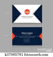 Abstract modern navy blue triangle Business card Design Abstract modern navy blue triangle Business card Design