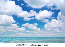 Beautiful coast of beach at day. Nature composition.