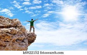 Man on the edge Man on the edge