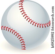 Shiny baseball ball illustration