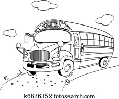 skola autobus, zafarbenie, strana