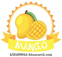 Download Sticker Template For Yellow Mango Clipart K56490795 Fotosearch Yellowimages Mockups