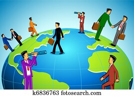 Businessman around the World Businessman around the World