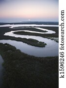 enrolamento, água, em, marsh.