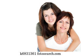 feliz, mãe filha