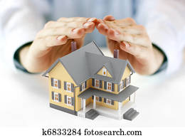 Hands and house model Hands and house model