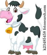Happy cartoon cow Happy cartoon cow