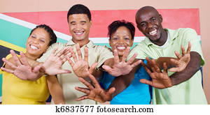 happy young africans