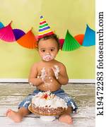 kuchen, auswerfen, baby- junge